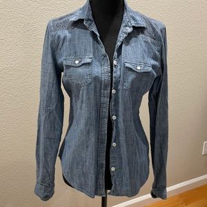 Vintage Washed Chambray Button Up